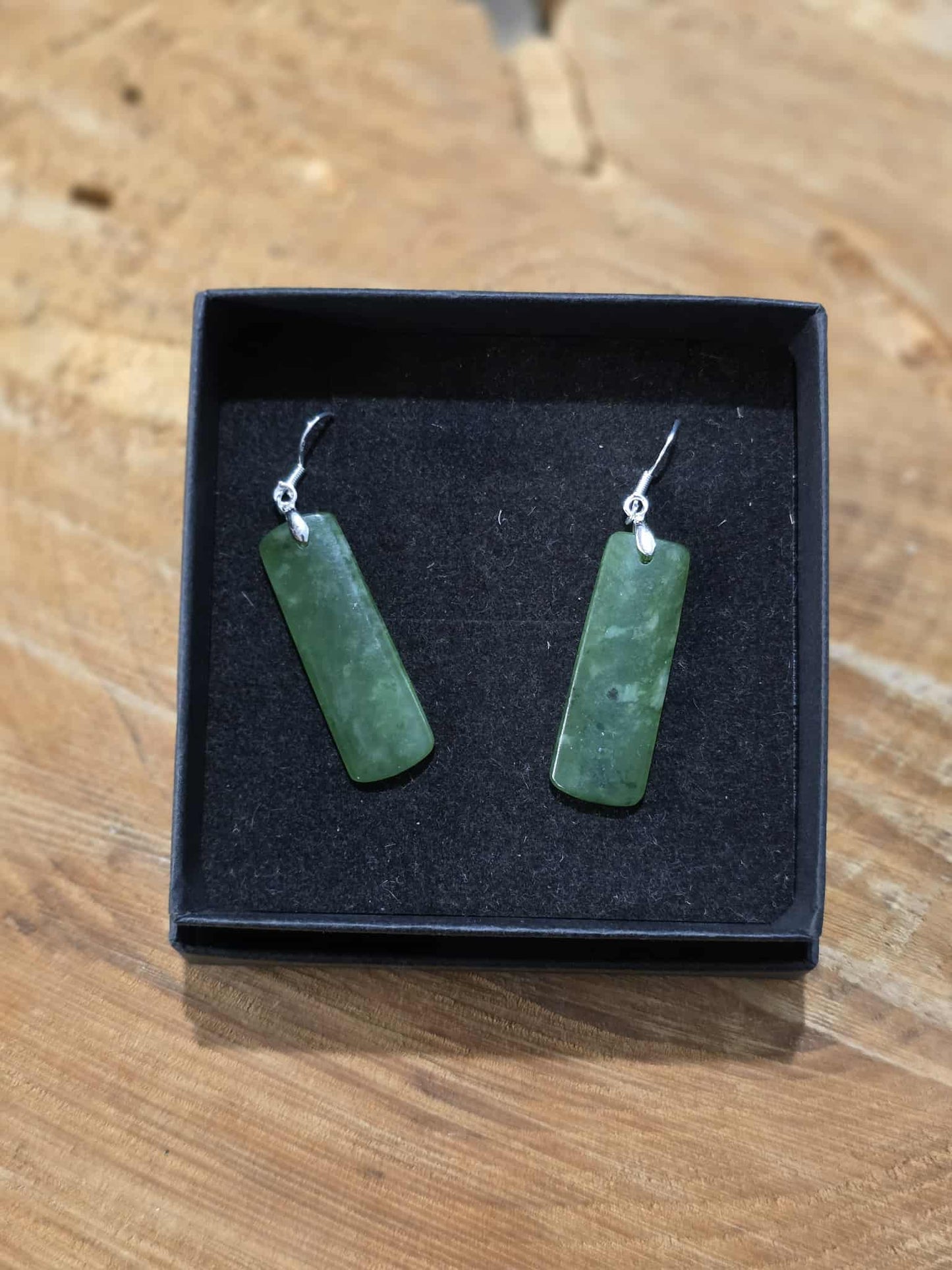 Pounamu toki (adze) shaped earrings
