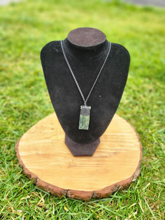 Pounamu toki (adze) necklace with beautiful colour variations