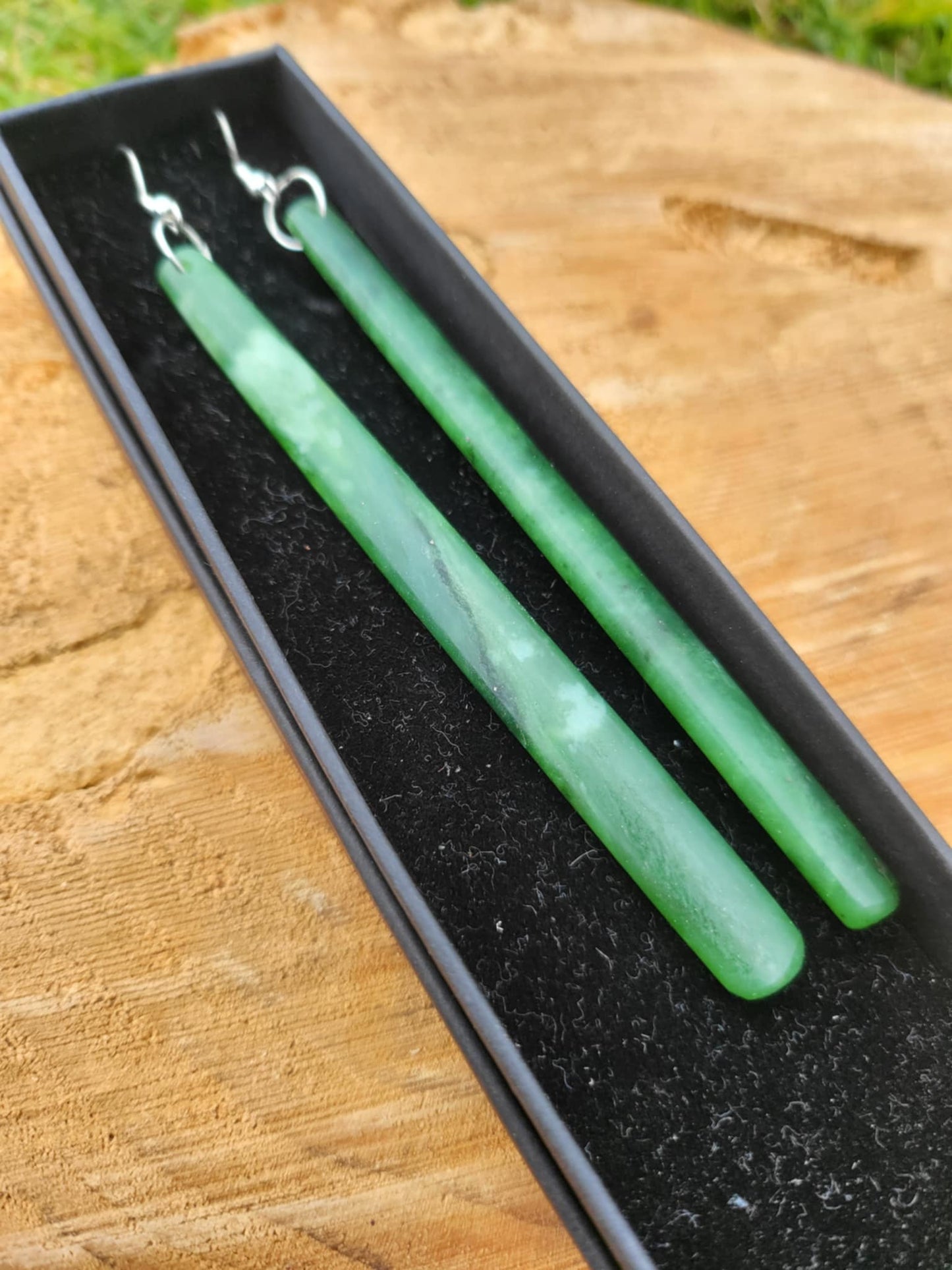 pounamu earrings long